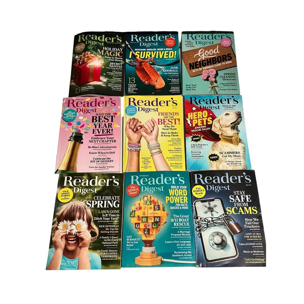 Reader's Digest Magazines 2022 2023‎ Lot of (9)